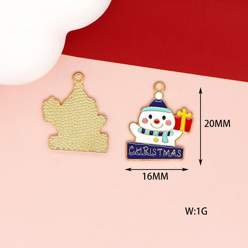 16g Weight Pendant Jewelry Making Type 14*19mm, 15*16mm, 18*18mm Jewelry Making Size DIY Jewelry Accessories Classification 10 PCS/Package Quantity Alloy Material Christmas Festival Bell, Snowman, Elk Pattern Enamel Design Cartoon Style, Cute Style 10 PCS/Package 14*19mm 15*16mm 18*18mm Alloy Bell Snowman Elk Pendant 11