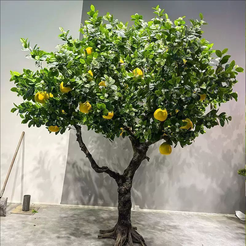 仿真柚子树柠檬树仿生水果装饰树酒店室内外造景绿植橱窗婚庆道具|undefined