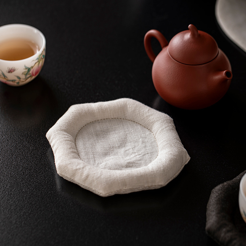 跨境ins风杯垫布艺北欧加厚隔热圆形咖啡杯垫水杯垫美食拍照道具|undefined