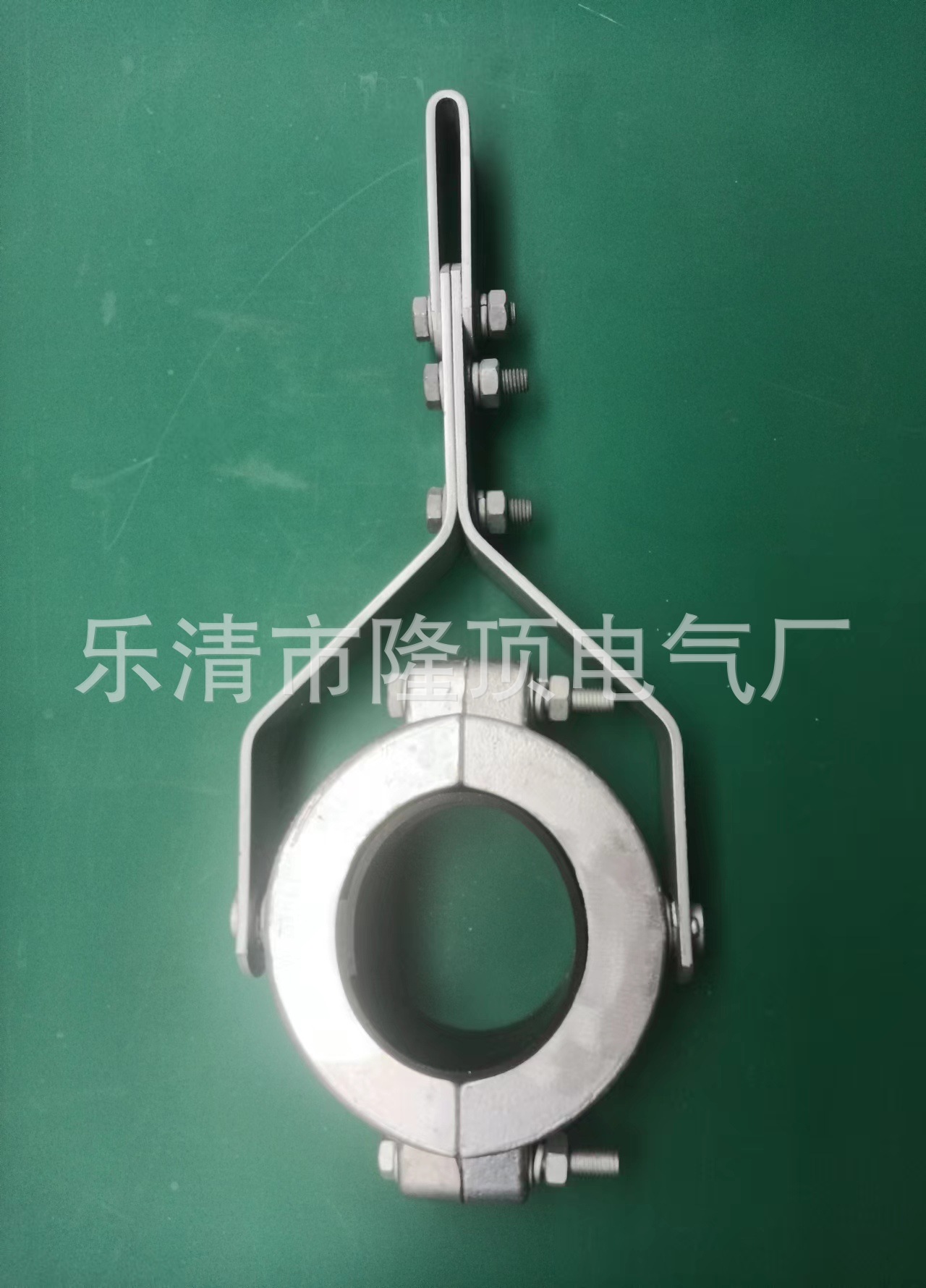 隆顶电气 户外铝合金电缆夹钢丝绳悬挂椭圆型 电缆沟高压电缆抱箍