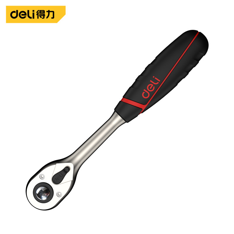 正品 Deli/得力DQ43802-12.5mm系列专业快脱棘轮扳手72T棘轮扳手