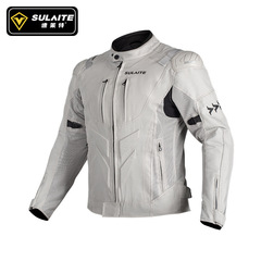 SULAITE Motorcycle Riding Suit Road Protective Racing Suit Summer Breathable Motorcycle Equipment Men's Jacket Set