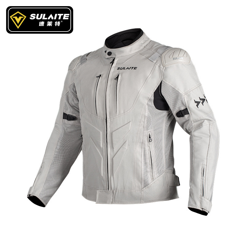 Sulaite Motorcycle Cycling Clothing Road Protective Racing Clothing Summer Breathable Motorcycle Equipment Men's Jacket Suit