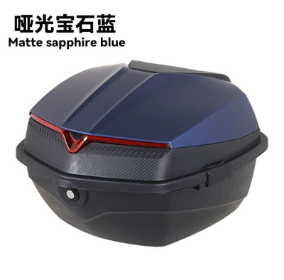 Electric car tail box: Mopeds Storage Box Toolbox Tail - matte-sapphire-blue-tail-box-free-installation-accessories