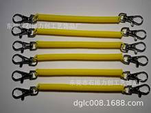 厂家直销PU钥匙扣防吊绳箱包挂绳行李牌失手绳钥匙链弹力伸缩绳