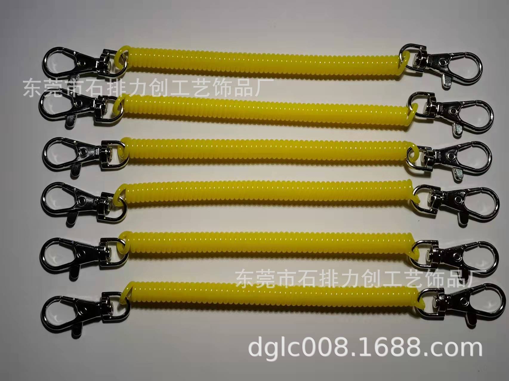 厂家直销PU钥匙扣防吊绳箱包挂绳行李牌失手绳钥匙链弹力伸缩绳