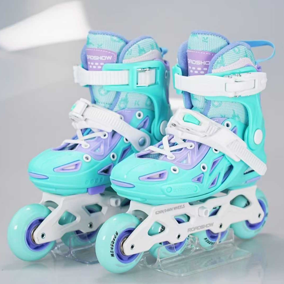 Lexiu KX0-1 roller skates children's full suit beginner roller skates men's and women's in-line roller skates flat flower style