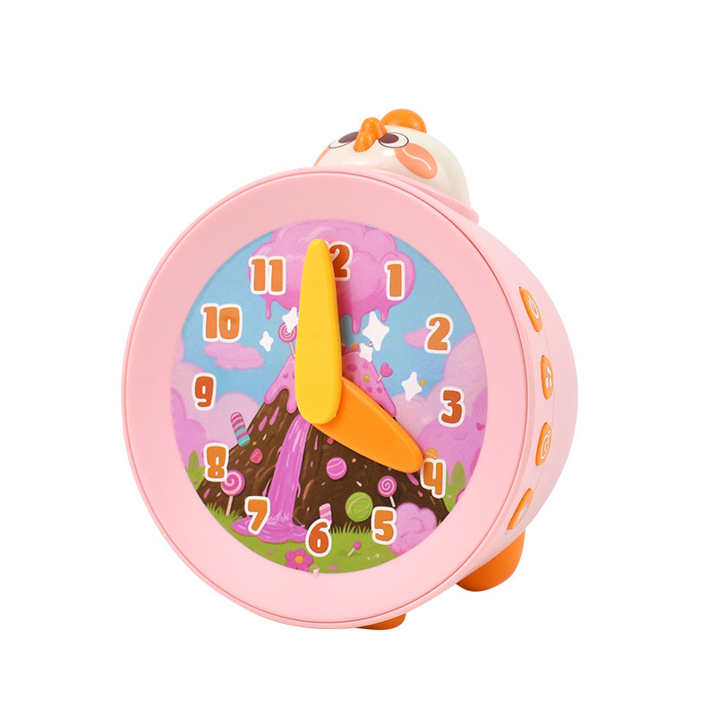 Cartoon Reloj de preguntas y respuestas de educación temprana con música multifuncional iluminación puzzle divertido novedoso juguete infantil image 6