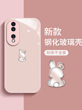 兔子OPPO FindX6手机壳K10新款适用全包R17防摔高级感OPPOa96玻璃