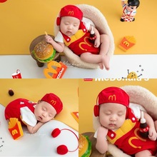 满月照拍摄主题婴儿宝宝照月子照新生儿摄影道具衣服儿童摄影服装