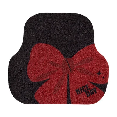 Universal Foot Pad – universal single-piece driver's side car - large-bow-silk-loop-floor-mat-1-black-base