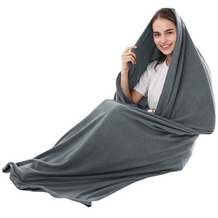 Fleece sleeping bag 500g envelope adult sleeping bag portable travel camping lunch break sleeping bag