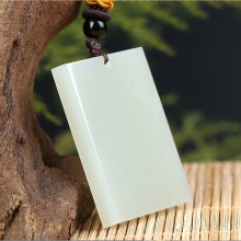 新疆和田玉色无事牌吊坠外蒙玉平安无事牌玉坠男女款无事牌吊坠