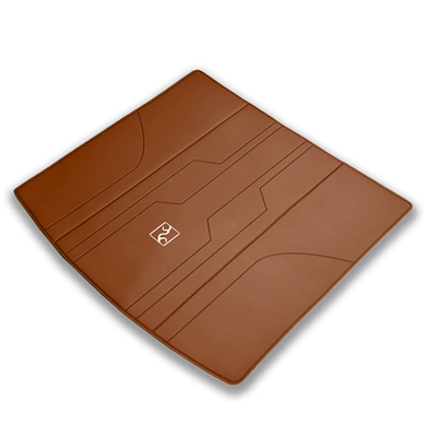 Leather Trunk Mat, Trunk Mat - microfiber-leather-bentley-brown-looking-up-at-the-u7-trunk-mat