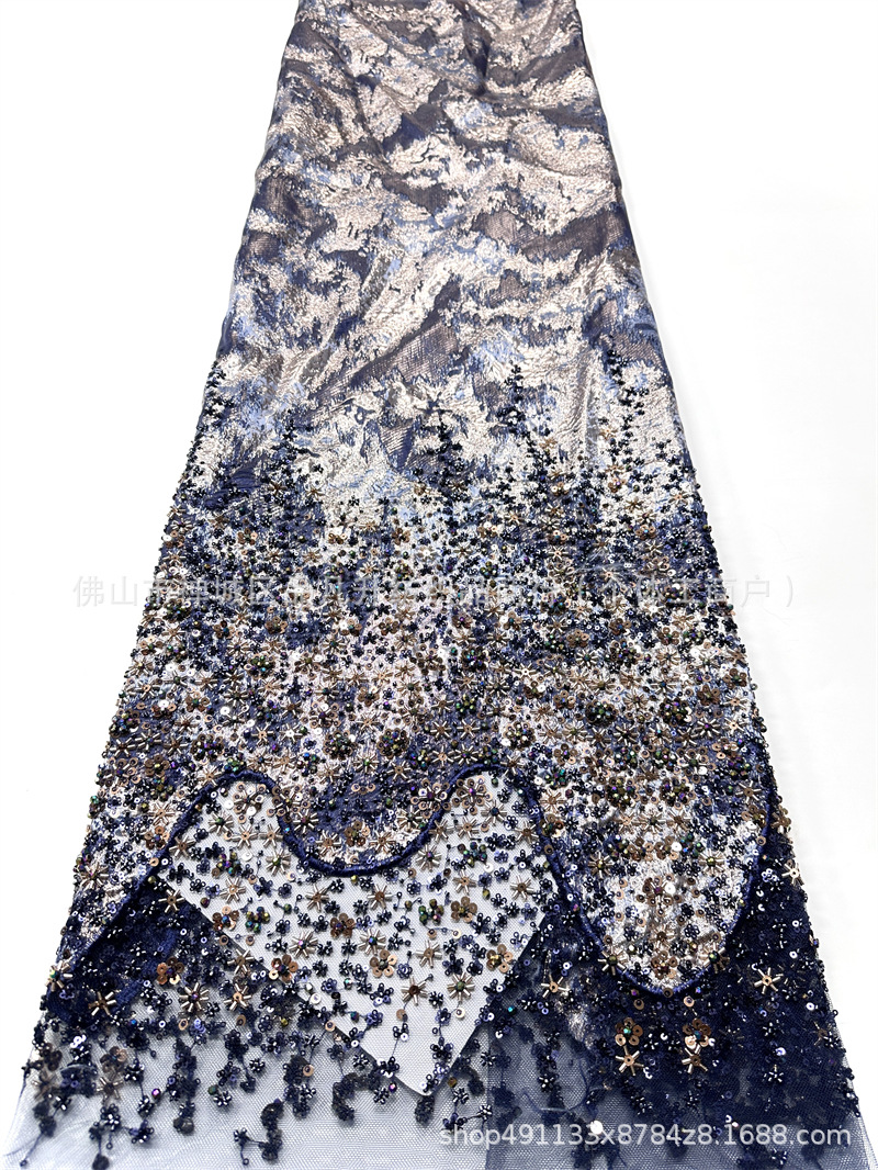 Fabrica directa de cuentas Jacquard tela de encaje Gaoding ropa de moda de cena de fiesta tela de baile