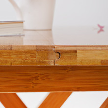 楠竹实木可升降折叠桌便携简易折叠餐桌小家用饭桌圆桌方桌学习桌