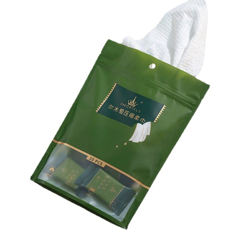 Ermutao Compressed Towel Disposable Face Wash Towel Thickened and Enlarged Candy Cleansing Towel Travel Portable Towel