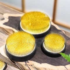 Base of the Sword Mountain Flower Vase, Japanese Flower Arrangement Tool, Copper Needle, Black Sword Mountain