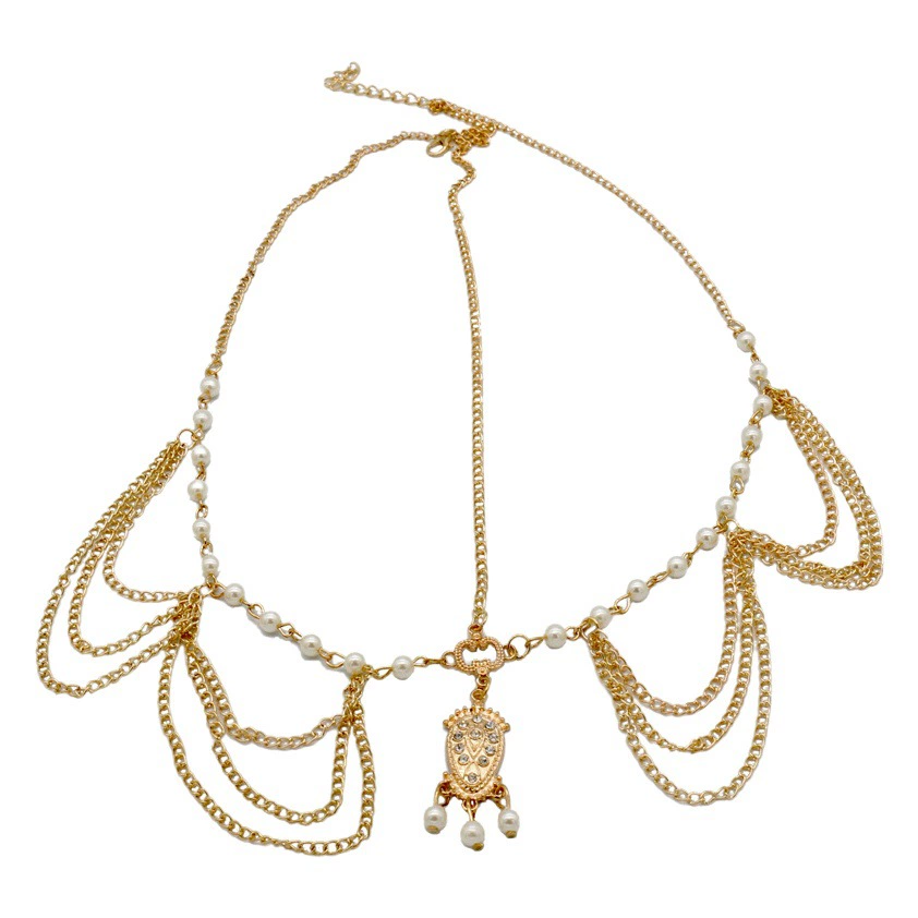 FD0015 Европейский и американский Новый Ретро головной убор модная жемчужная кисточка элегантная повязка для волос аксессуары для волос цепочка для волос повязка для волос