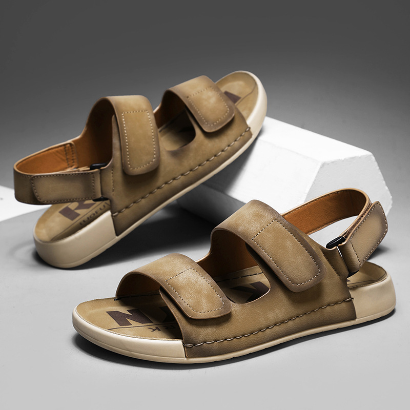 Nuevas sandalias de moda boutique transfronterizas para hombres, sandalias de calidad para interiores y exteriores, zapatos de playa transpirables casuales británicos