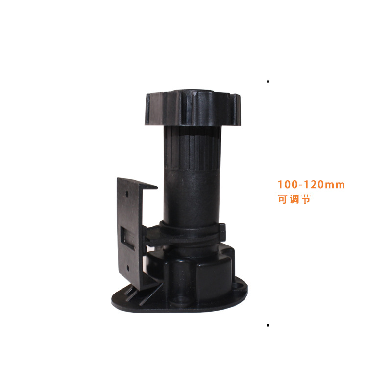 Suministro directo transfronterizo de la venta caliente negro gabinete ajustable pie gabinete de cocina muebles sofá Mesa pierna gabinete de plástico pierna ajustable del gabinete