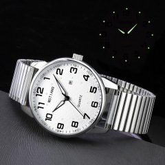 Senior Citizens Special Use Spring Band Watch for Men and Women Large Digital Waterproof Night Light Quartz