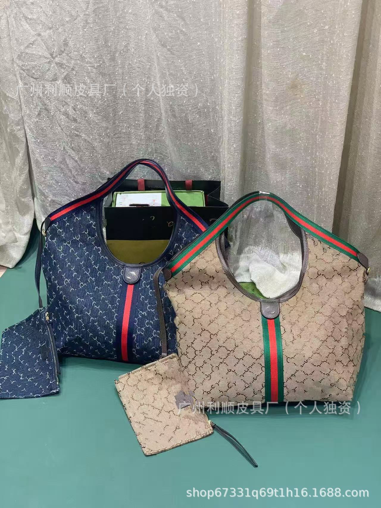 Comercio exterior transfronterizo Guangzhou edición doble G Jiaophidia bolso de brazo impresión de hombro de gran capacidad cubo de agua