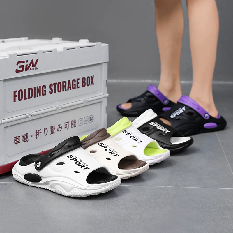 Мужские тапочки 2025, новая летняя трансграничная уличная одежда с ощущением какашек, спортивные нескользящие сандалии Douyin, популярные универсальные сандалии