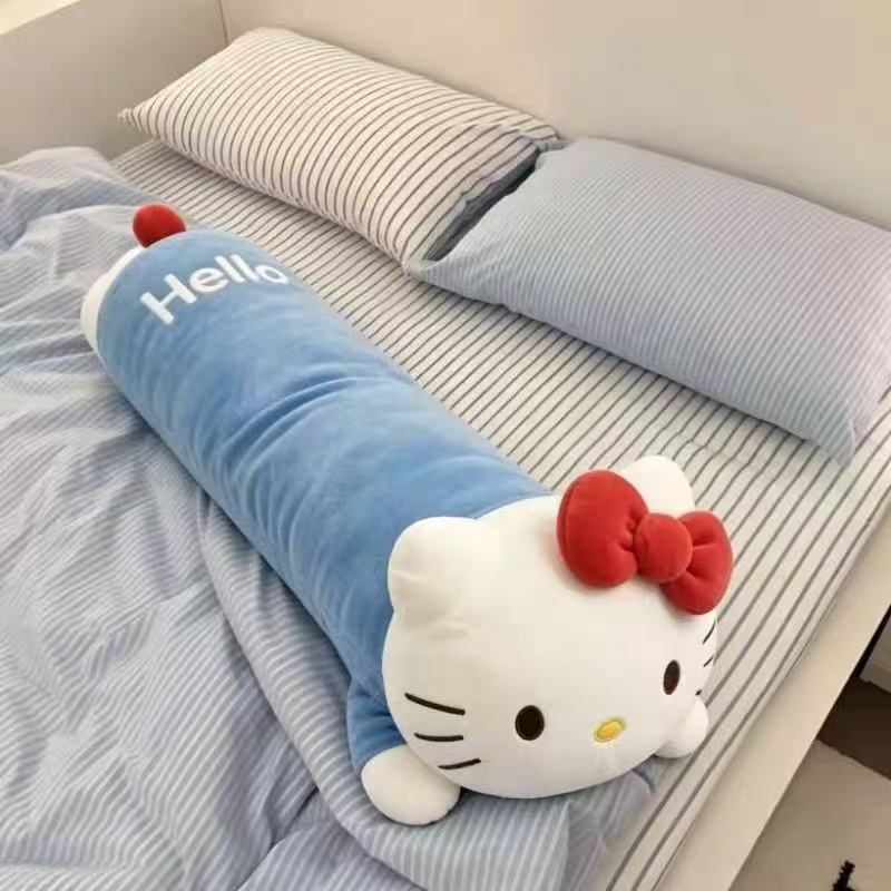 New cute KT cat long pillow, perfect for girls to use as a leg pillow while sleeping, a Hello Kitty plush toy, a great gift