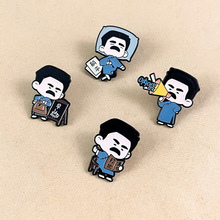 文创鲁迅胸针卡通徽章金属名人衣服装饰品学生励志书包配饰小礼品