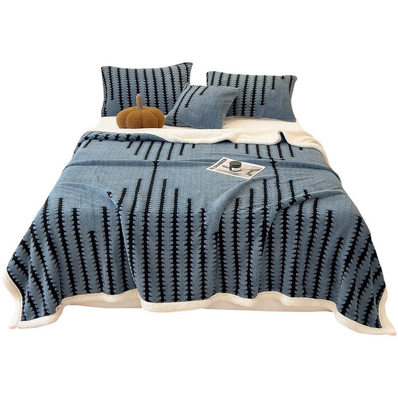 Manta de siesta invierno gruesa mantas de peluche leche oficina pequeña edredón de aire acondicionado mantas sofá mantas de cordero cashmere