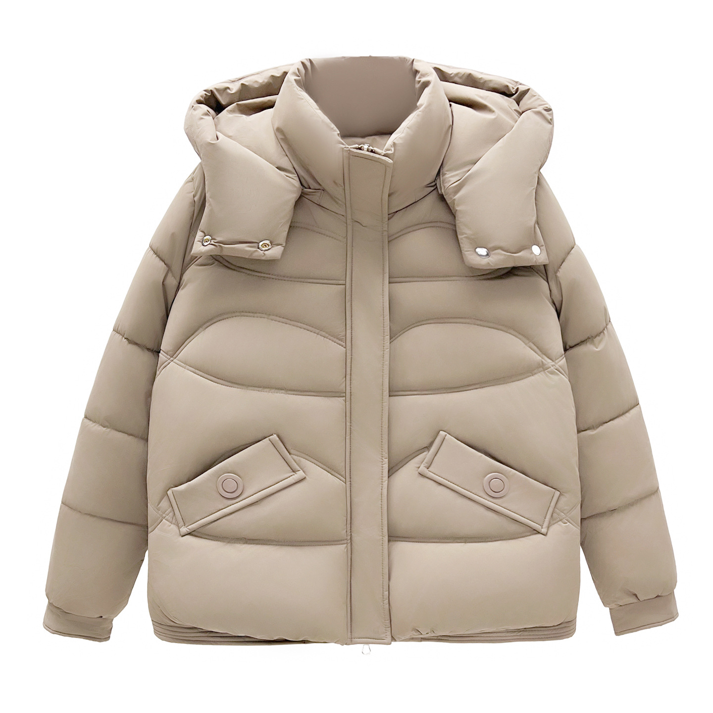 Invierno nuevo abrigo de algodón de pluma para mujeres corto grueso abrigo caliente abrigo de algodón de invierno de gran tamaño moda delgada tendencia extranjera