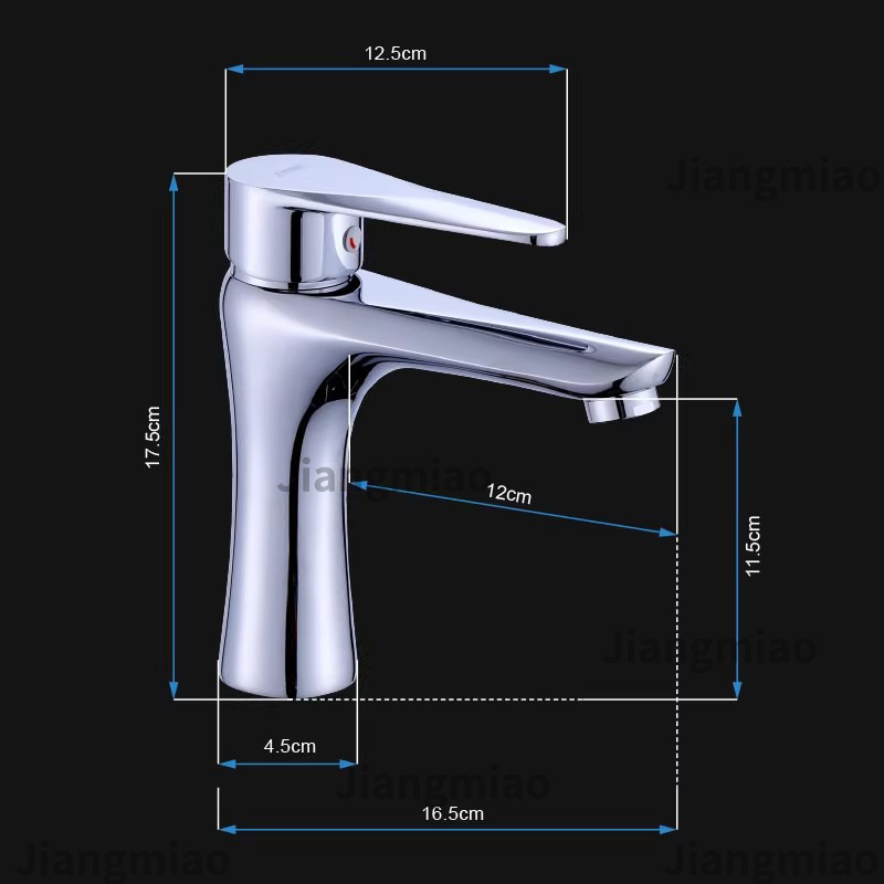 lavabo de latón grifo de agua caliente y fría lavabo de lavabo de agua grifo de agujero único