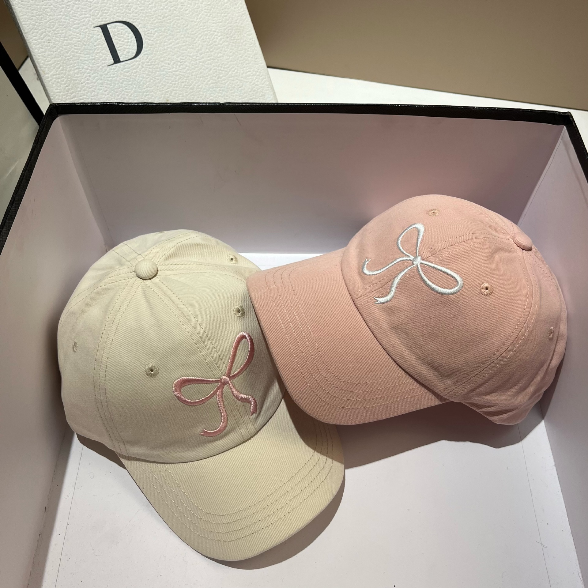 Κορεάτικο καπέλο μπέιζμπολ σε στυλ αστεριού, φρέσκο, γλυκό κεντημένο φιόγκο με ράμφος πάπιας, νέο αθλητικό καπέλο για την άνοιξη και το καλοκαίρι_voghion.com