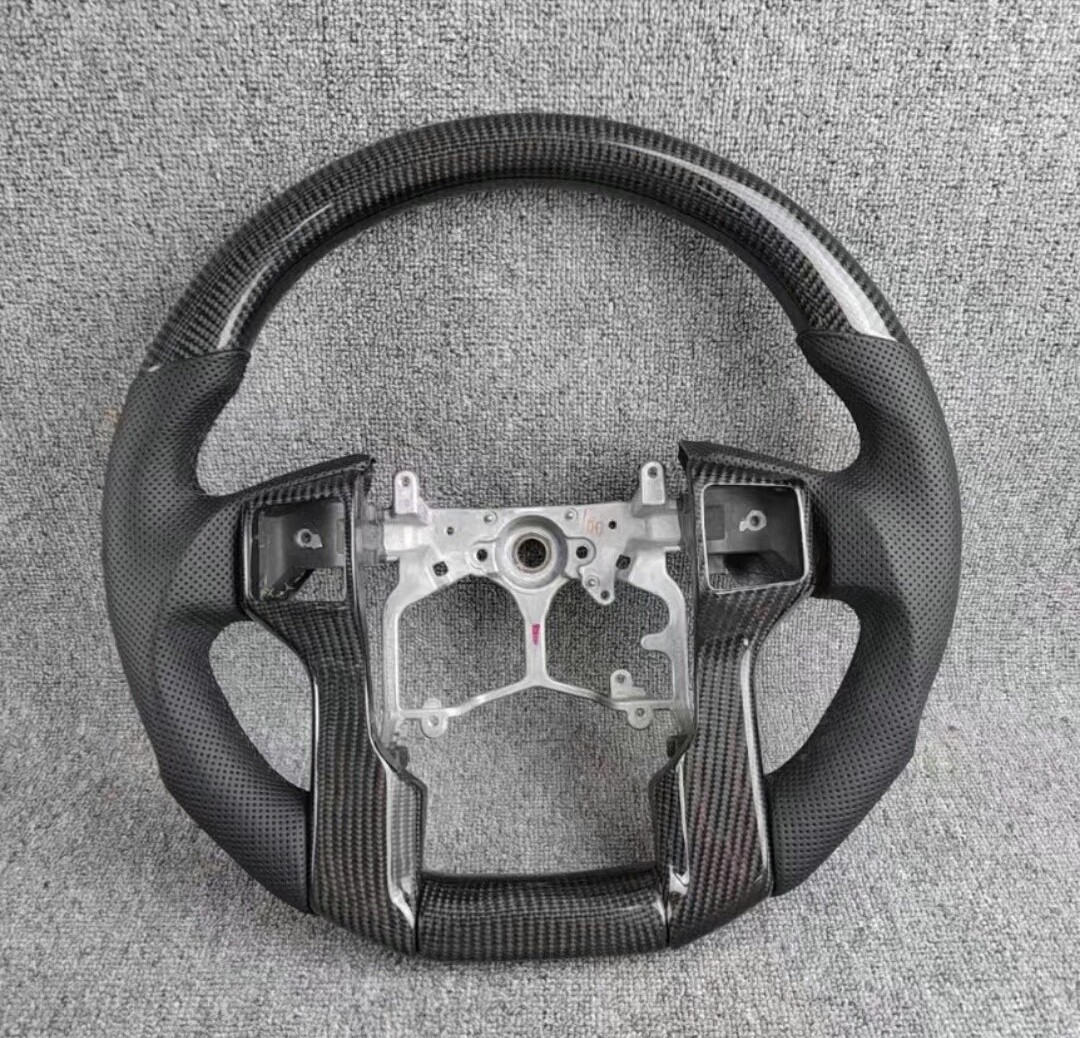 Suitable for Toyota Land Cruiser LC150, Tundra, Sequoia, and Prado 4.0; carbon fiber steering wheel modification and customization
