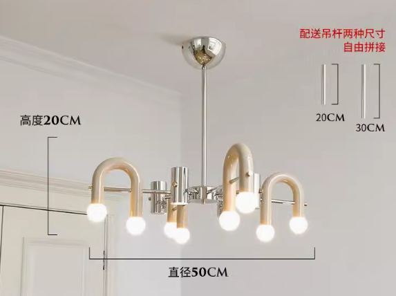 Diseño del dormitorio sensación de crema simple iluminación principal del comedor moderno estilo francés estilo nórdico la personalidad de la lámpara de la sala de estar