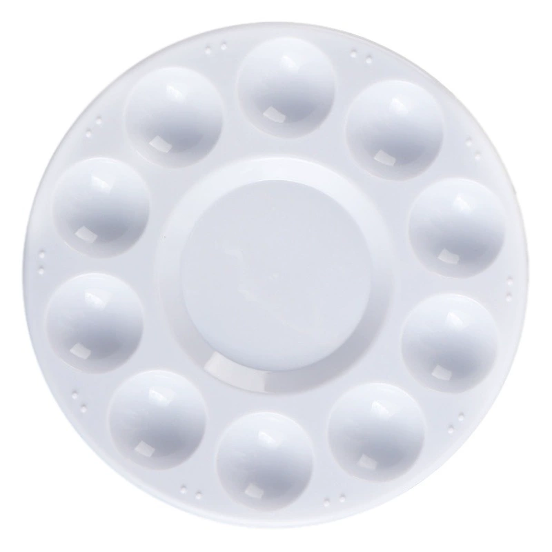 10 отверстий цветовая палитра 17 см Круглая Большая акварель художественная Студенческая цветовая палитра pp пластиковая цветовая палитра прямые продажи с фабрики