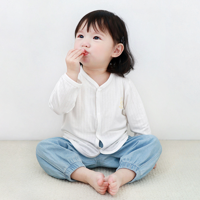 Ropa de protección solar para bebés Ropa de verano para niños Tops finos con aire acondicionado Chaquetas de punto para niños y niñas para salir Chaquetas para bebés