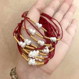 999足银葫芦手链 纯银葫芦手工原创编织手绳本命年女转运银手饰品