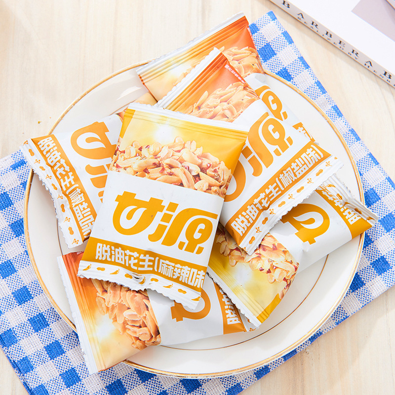 甘源脱油ピーナッツ、スパイシーな胡椒と塩の味、袋入り殻付きピーナッツ、独立した小包装スナック、バルク|undefined