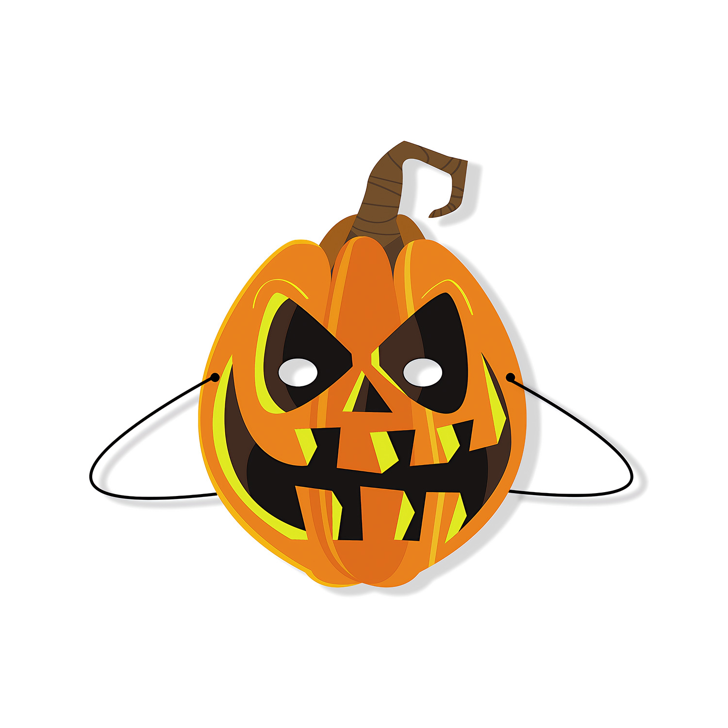 Halloween blanco máscara de cartón kindergarten hecho a mano DIY material creativo dibujos animados niños mascarada apoyos