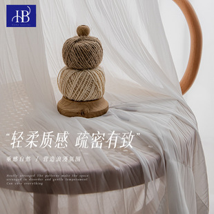 High-End French Accessible Luxury Window Screen Curtains 2022 New Living Room Bedroom Balcony Bay Window White Gauze Swallowtail Crumpled Gauze