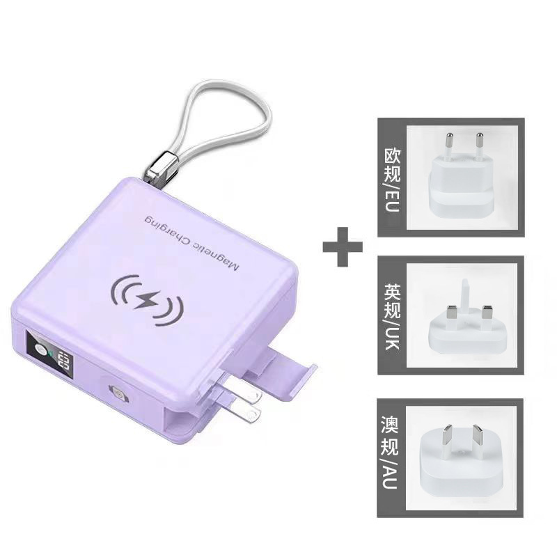 国境を越えた PSE 認証 15000mah 台湾米国標準 110V パワーバンク急速充電 6 イン 1 磁気モバイル電源|undefined