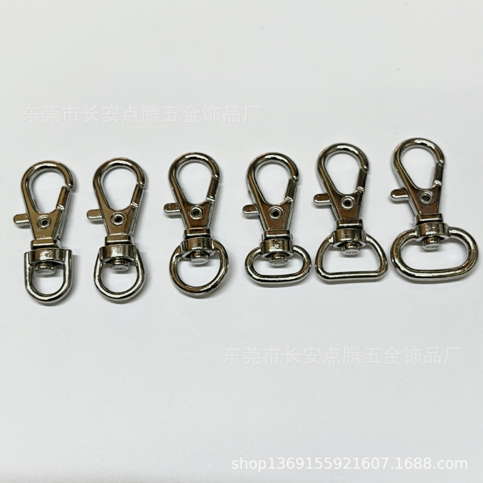 【厂家批发】金色/无镍白k/玫瑰金/电泳32mm锌合金狗扣32mm钥匙扣