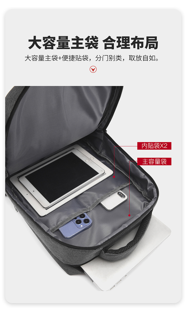Cross-border business backpack, men's USB fashionable casual backpack, large-capacity travel bag, computer backpack, women's backpack undefined