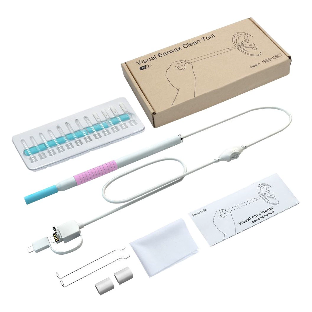 Визуальный ушной Совок «Три в одном» эндоскоп для ушного канала 5,5 мм HD визуальный ушной Совок с несколькими аксессуарами
