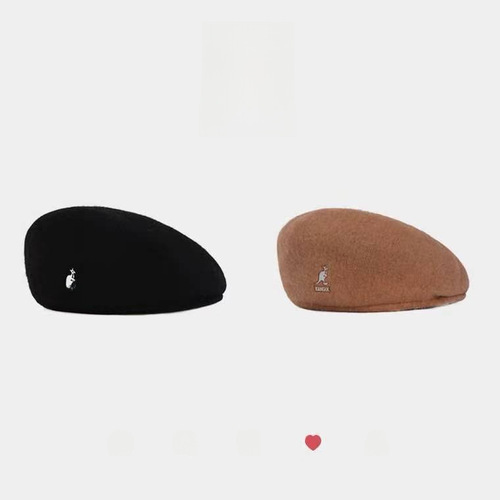 Kangol Kangaroo Wool 504 Wool Mesh Beanie for Men and Women, Versatile Retro Japanese and British Artist Hat