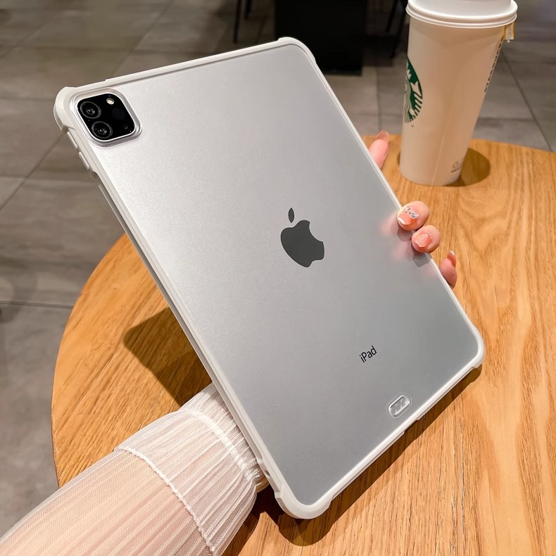 适用iPad Pro11保护套10.2磨砂PC雾面Air54透明9.7防弯12.9硬壳10