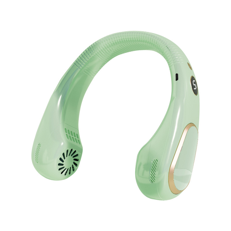 Regalo personalizado transfronterizo nuevo cuello digital deportivo al aire libre portátil enchufe directo USB mini cuello pequeño ventilador