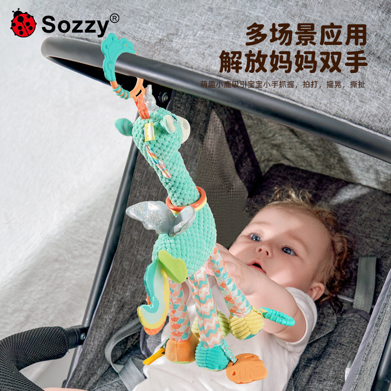 Juguete de peluche colgante Sozzy Unicornio para bebés de 0 a 1 año, juguete colgante para cochecito y cuna.